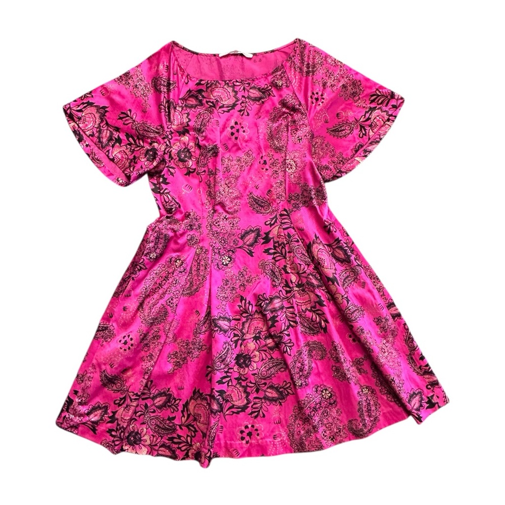 3.1 Phillip Lim Vibrant Pink Floral Brocade Paisley Vintage Dress
